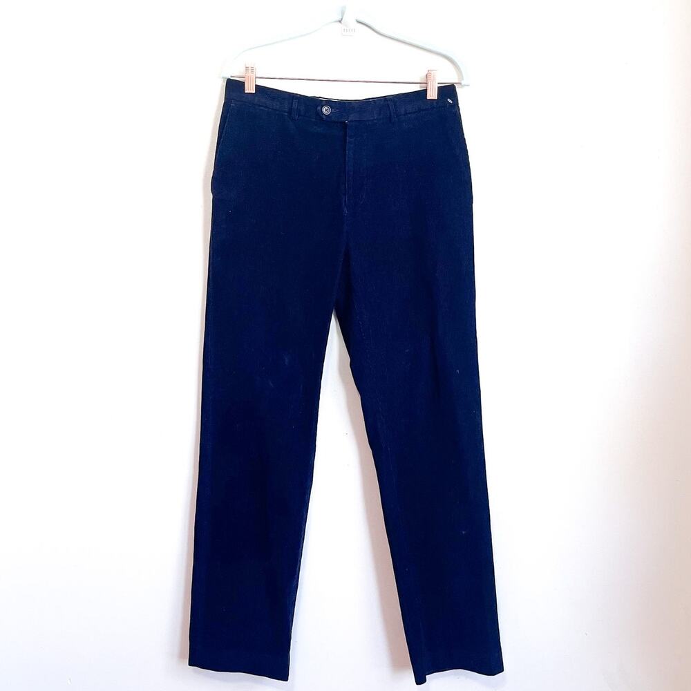 Ralph Lauren Womens Classic Corduroy Pants Size 30 Navy Preppy Minimal Old Money